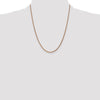 14K Rose Gold 22 inch 2.1mm Diamond-cut Spiga with Lobster Clasp Chain