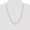 14K Rose Gold 24 inch 2.1mm Diamond-cut Spiga with Lobster Clasp Chain