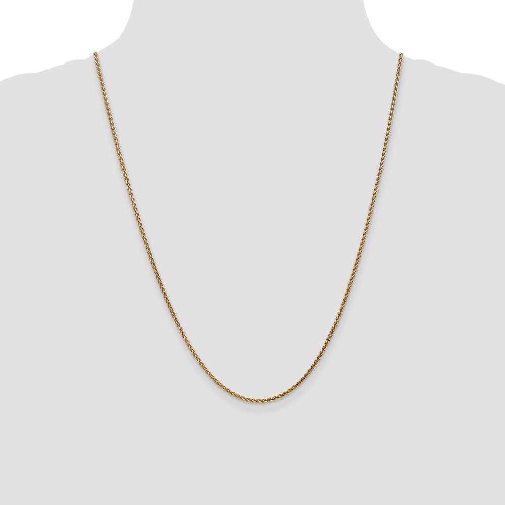 14K Rose Gold 24 inch 2.1mm Diamond-cut Spiga with Lobster Clasp Chain