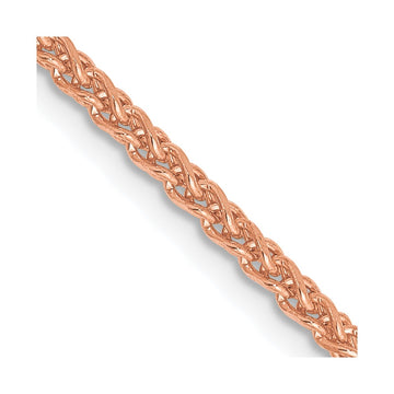 14K Rose Gold 20 inch 2.1mm Diamond-cut Spiga with Lobster Clasp Chain