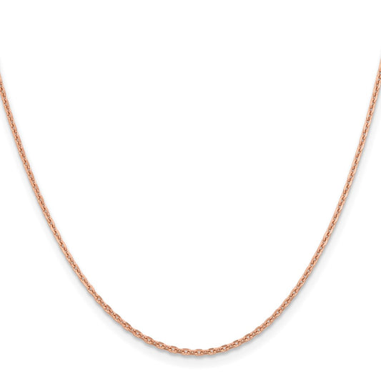14K Rose Gold 18 inch 1.8mm Diamond-cut Cable with Lobster Clasp Chain