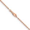 14K Rose Gold 18 inch 1.8mm Diamond-cut Cable with Lobster Clasp Chain