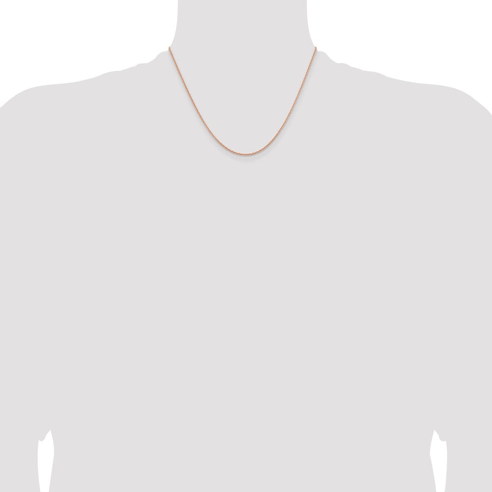 14K Rose Gold 18 inch 1.8mm Diamond-cut Cable with Lobster Clasp Chain