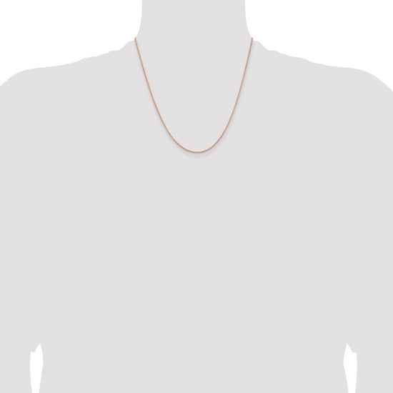 14K Rose Gold 20 inch 1.8mm Diamond-cut Cable with Lobster Clasp Chain