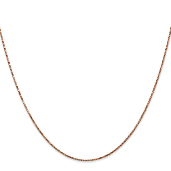 14K Rose Gold 30 inch 1.05mm Diamond-cut Spiga with Lobster Clasp Chain