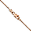14K Rose Gold 18 inch 1.05mm Diamond-cut Spiga with Lobster Clasp Chain