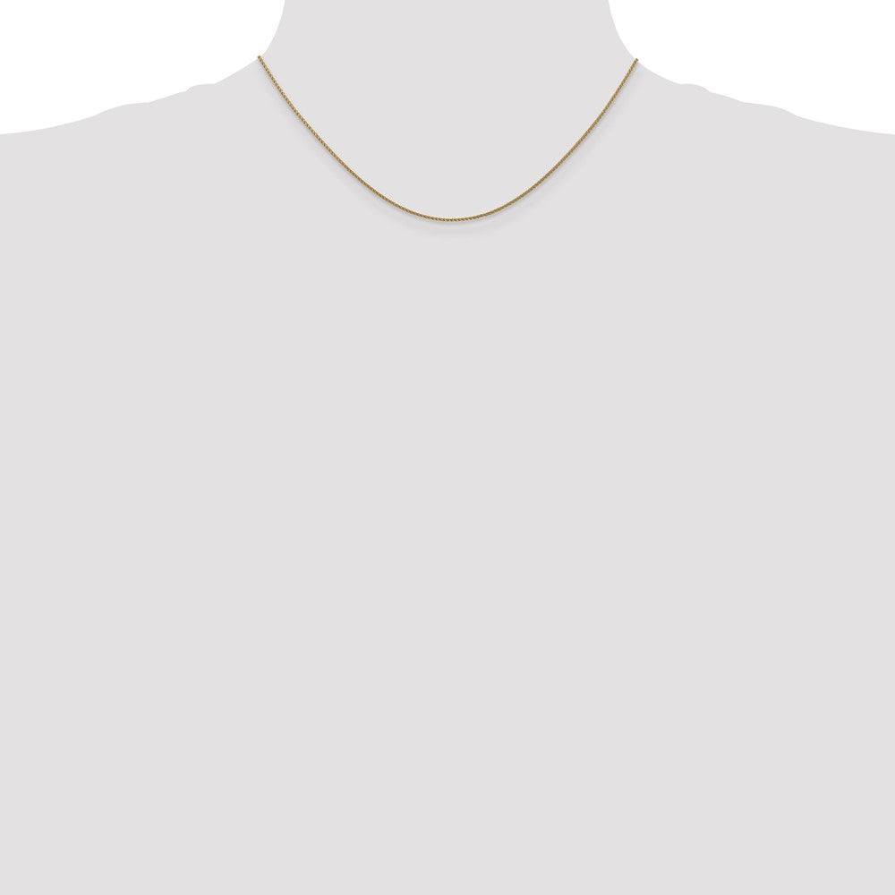 14K Rose Gold 16 inch 1.05mm Diamond-cut Spiga with Lobster Clasp Chain