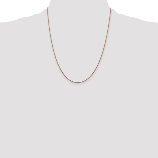 14K Rose Gold 22 inch 1.05mm Diamond-cut Spiga with Lobster Clasp Chain