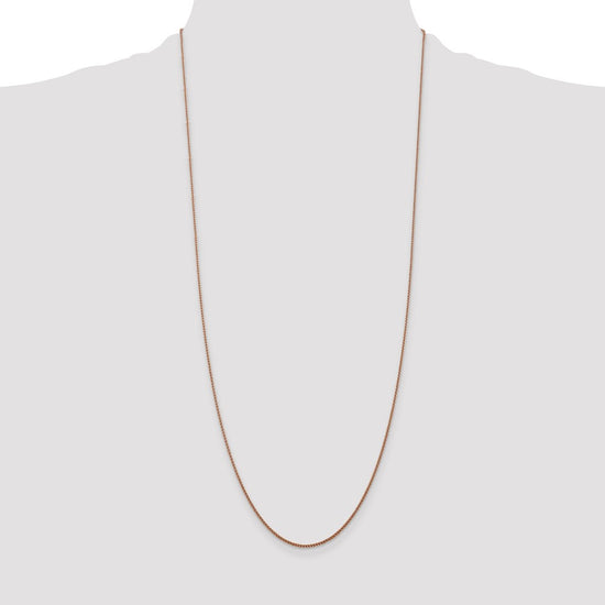 14K Rose Gold 30 inch 1.05mm Diamond-cut Spiga with Lobster Clasp Chain