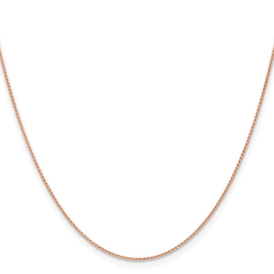 14K Rose Gold 30 inch 1mm Solid Polished Spiga with Lobster Clasp Chain