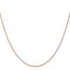 14K Rose Gold 16 inch 1mm Solid Polished Spiga with Lobster Clasp Chain
