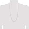 14K Rose Gold 30 inch 1mm Solid Polished Spiga with Lobster Clasp Chain