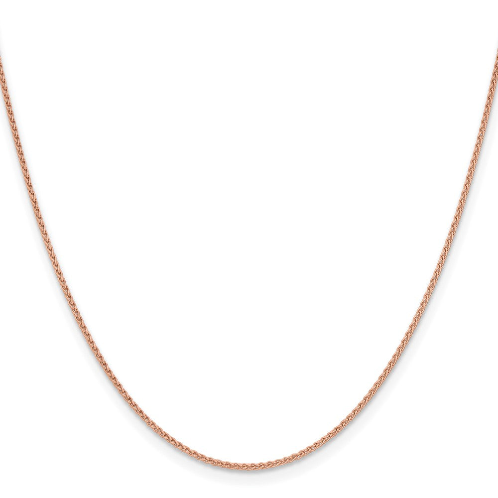 14K Rose Gold 20 inch 1.25mm Solid Polished Spiga with Lobster Clasp Chain