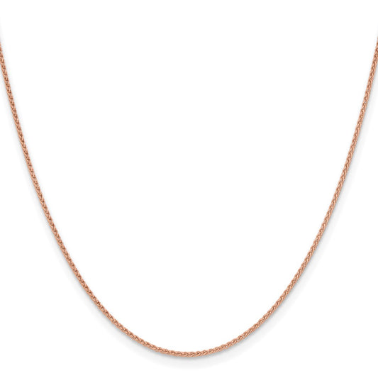 14K Rose Gold 20 inch 1.25mm Solid Polished Spiga with Lobster Clasp Chain