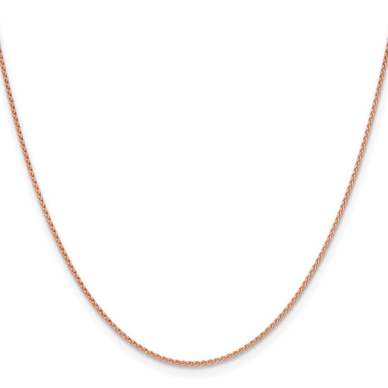 14K Rose Gold 24 inch 1.25mm Solid Polished Spiga with Lobster Clasp Chain