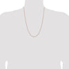 14K Rose Gold 24 inch 1.25mm Solid Polished Spiga with Lobster Clasp Chain