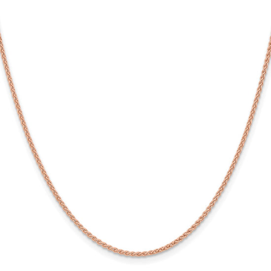 14K Rose Gold 18 inch 1.7mm Solid Polished Spiga with Lobster Clasp Chain