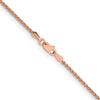 14K Rose Gold 18 inch 1.7mm Solid Polished Spiga with Lobster Clasp Chain