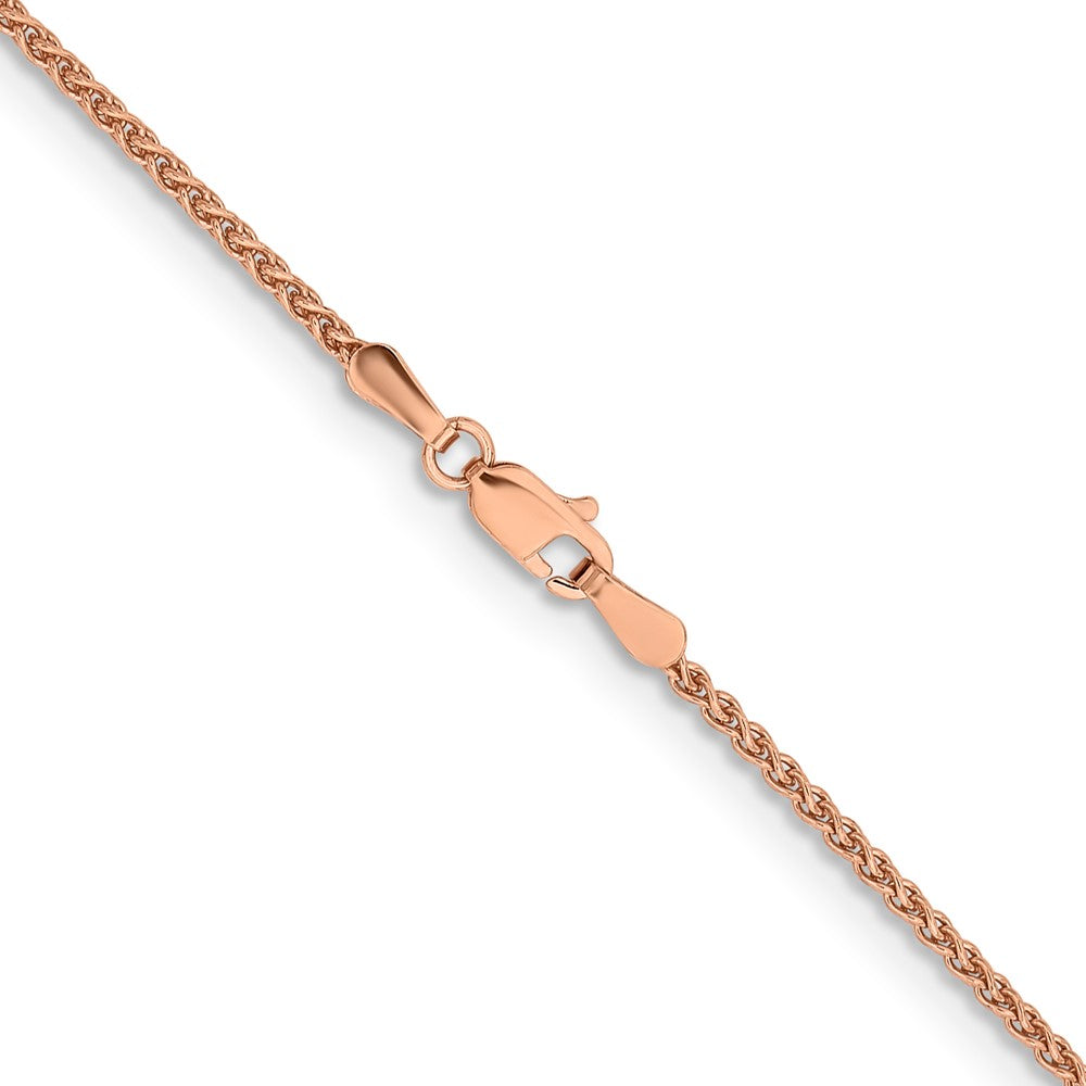 14K Rose Gold 18 inch 1.7mm Solid Polished Spiga with Lobster Clasp Chain