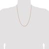 14K Rose Gold 24 inch 1.7mm Solid Polished Spiga with Lobster Clasp Chain