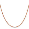 14K Rose Gold 30 inch 2.1mm Solid Polished Spiga with Lobster Clasp Chain