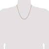 14K Rose Gold 20 inch 2.1mm Solid Polished Spiga with Lobster Clasp Chain