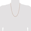 14K Rose Gold 24 inch 2.1mm Solid Polished Spiga with Lobster Clasp Chain