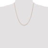 14K Rose Gold 22 inch .95mm Box Link with Lobster Clasp Chain