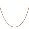 14K Rose Gold 18 inch 1.25mm Diamond-cut Spiga with Lobster Clasp Chain
