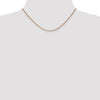 14K Rose Gold 16 inch 1.25mm Diamond-cut Spiga with Lobster Clasp Chain