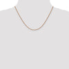 14K Rose Gold 18 inch 1.25mm Diamond-cut Spiga with Lobster Clasp Chain
