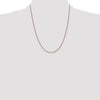 14K Rose Gold 22 inch 1.25mm Diamond-cut Spiga with Lobster Clasp Chain