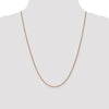 14K Rose Gold 24 inch 1.25mm Diamond-cut Spiga with Lobster Clasp Chain