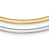 Sterling Silver Gold-pltd 3mm Reversible w/2in ext Cubetto Chain