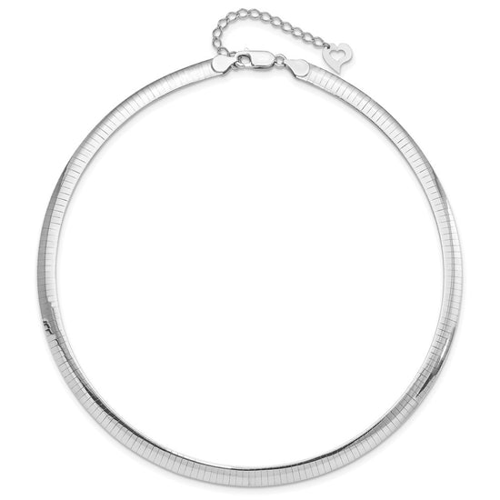 Sterling Silver Gold-plated 6mm Reversible w/2in ext Cubetto Chain