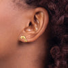 Gold Dolphin Post Earrings
