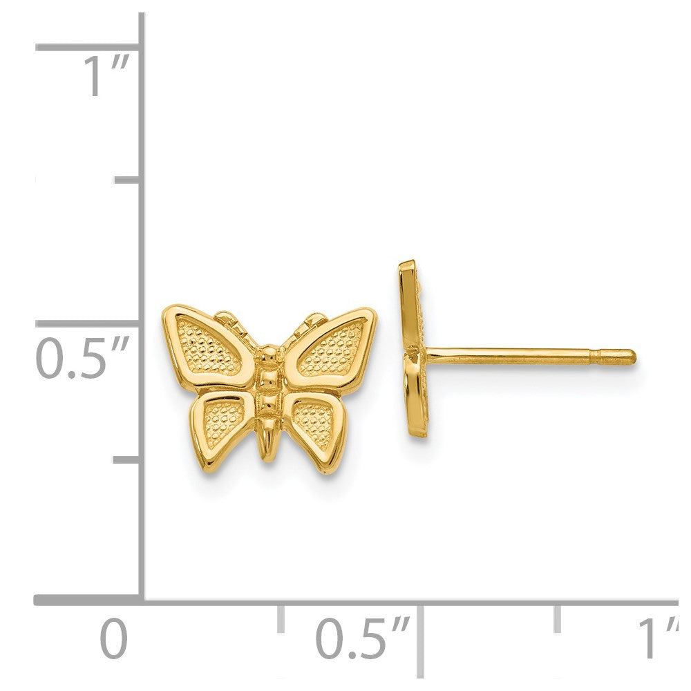Gold Butterfly Post Earrings