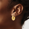 14K 7x19mm Polished Hoop Earrings