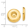 14k Polished Round Fancy Earring Jackets