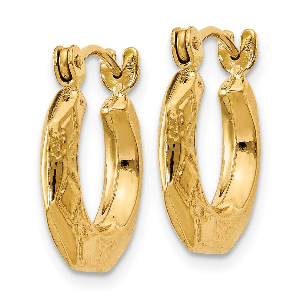 Gold Texturen Hoop Earrings