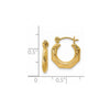 Gold Texturen Hoop Earrings