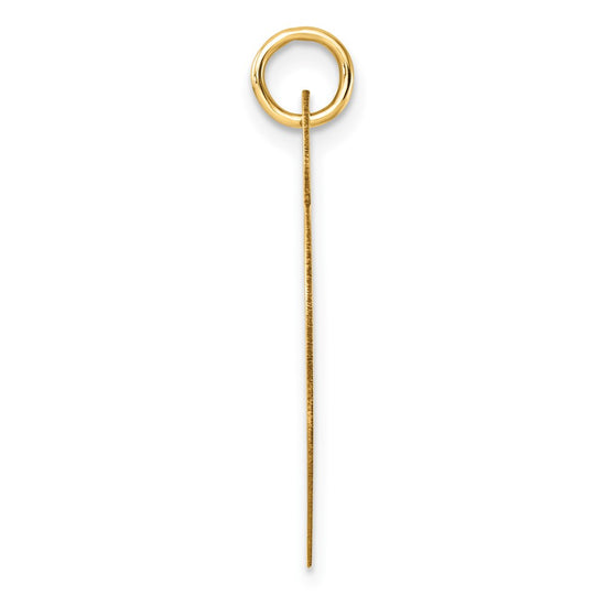 14K Polished Engravable 23mm Heart Disc Pendant