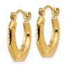 Gold Texturen Hoop Earrings