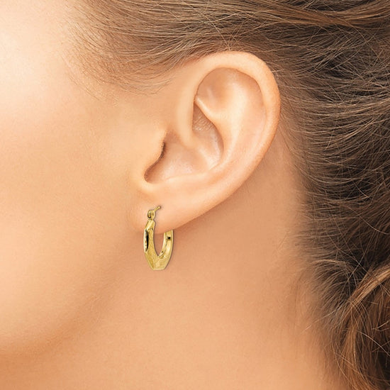 Gold Texturen Hoop Earrings