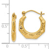 Gold Texturen Hoop Earrings