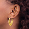 Gold Polished Oval Hoop Earrings