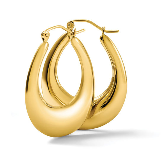 14k Polished Hoop Earrings