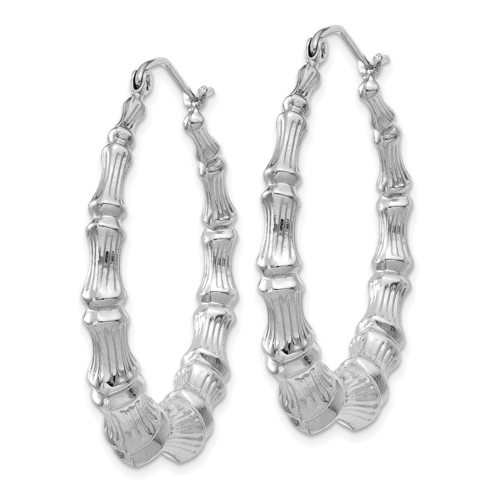 Gold Bamboo Hoop Earrings