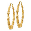 Gold Bamboo Hoop Earrings