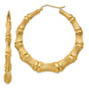 Gold Bamboo Hoop Earrings
